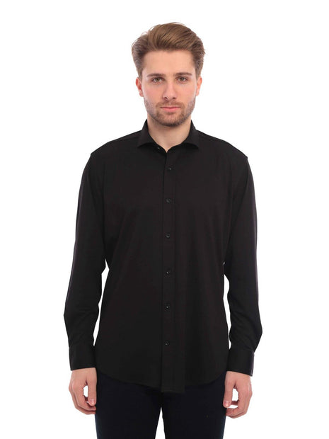 enzo mens dress shirts Enzo di Milano | Shirts | Enzo Di Milano Homme Black Fitted Mens Dress Shirt Sz L