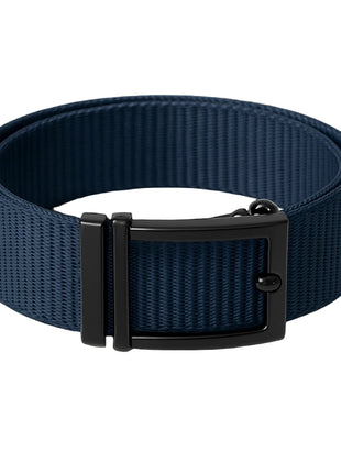 Montreux Mens Textured Navy Nylon Casual Belt - The Suit Depot