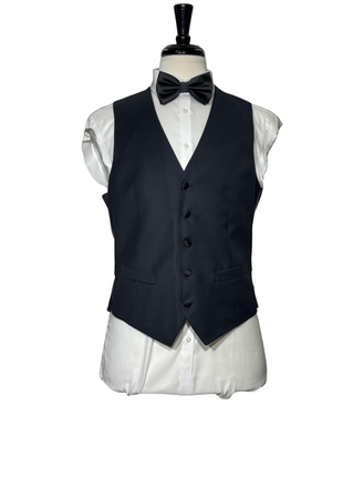 Corneliani Mens Black Textured Fully-Canvassed Shawl Lapel Classic Fit 3-Piece Wool Tuxedo - 40R