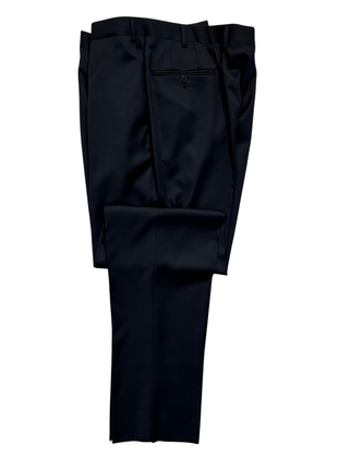 Sartoria Partenopea Mens Solid Navy Notch Lapel Slim Fit 3-button Wool Suit - 44R