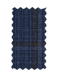 Thumbnail for Giorgio Fiorelli Mens Classic Fit Blue Plaid Flat Front Dress Pants