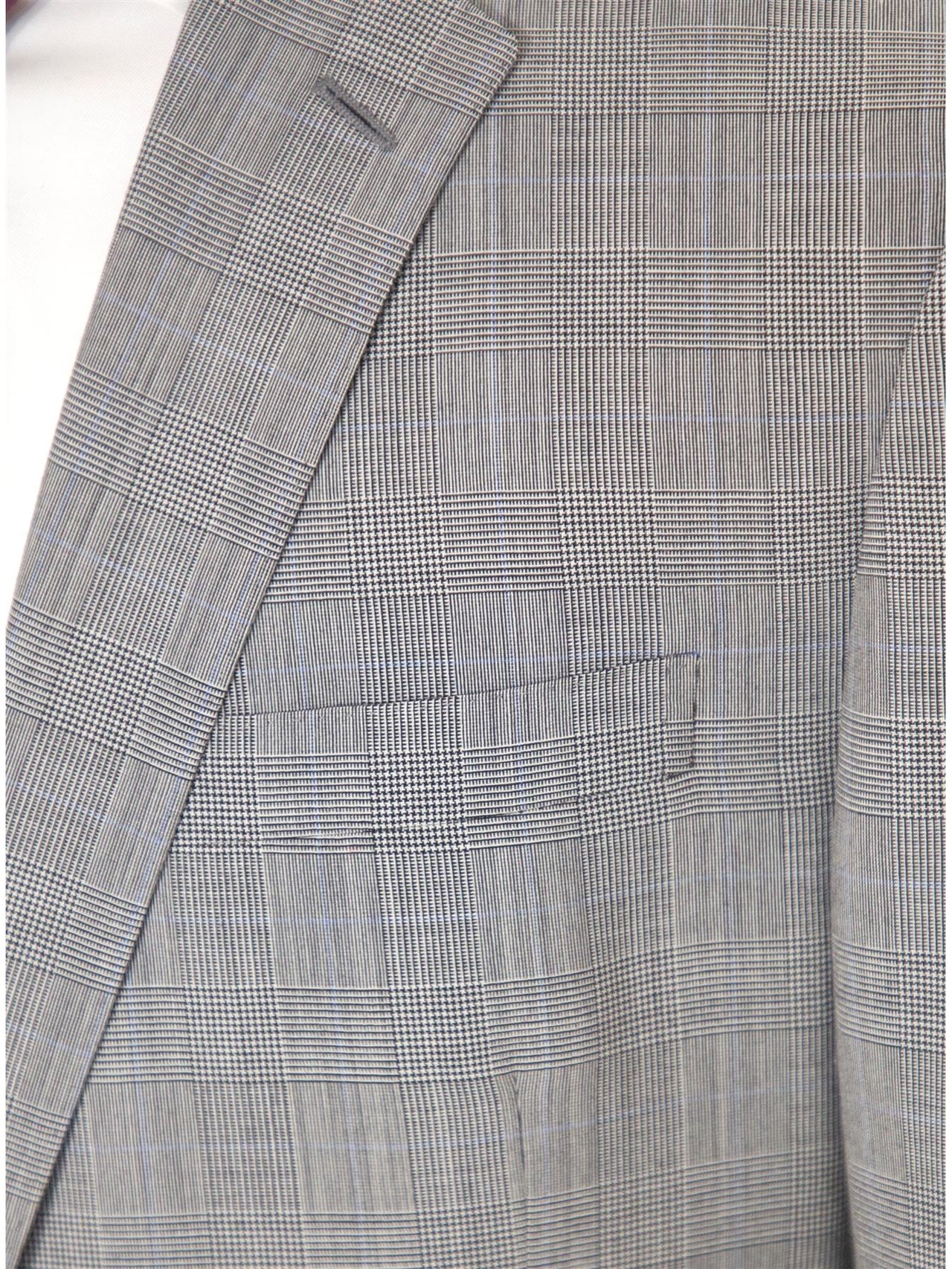 Ralph Lauren Purple Label Mens 42R Drop 7 Gray Glenplaid Modern Fit 2 Piece Suit