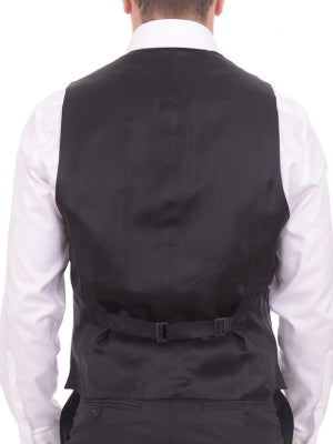 Canali Mens Black 36R Drop 6 100% Silk 3 Piece Suit