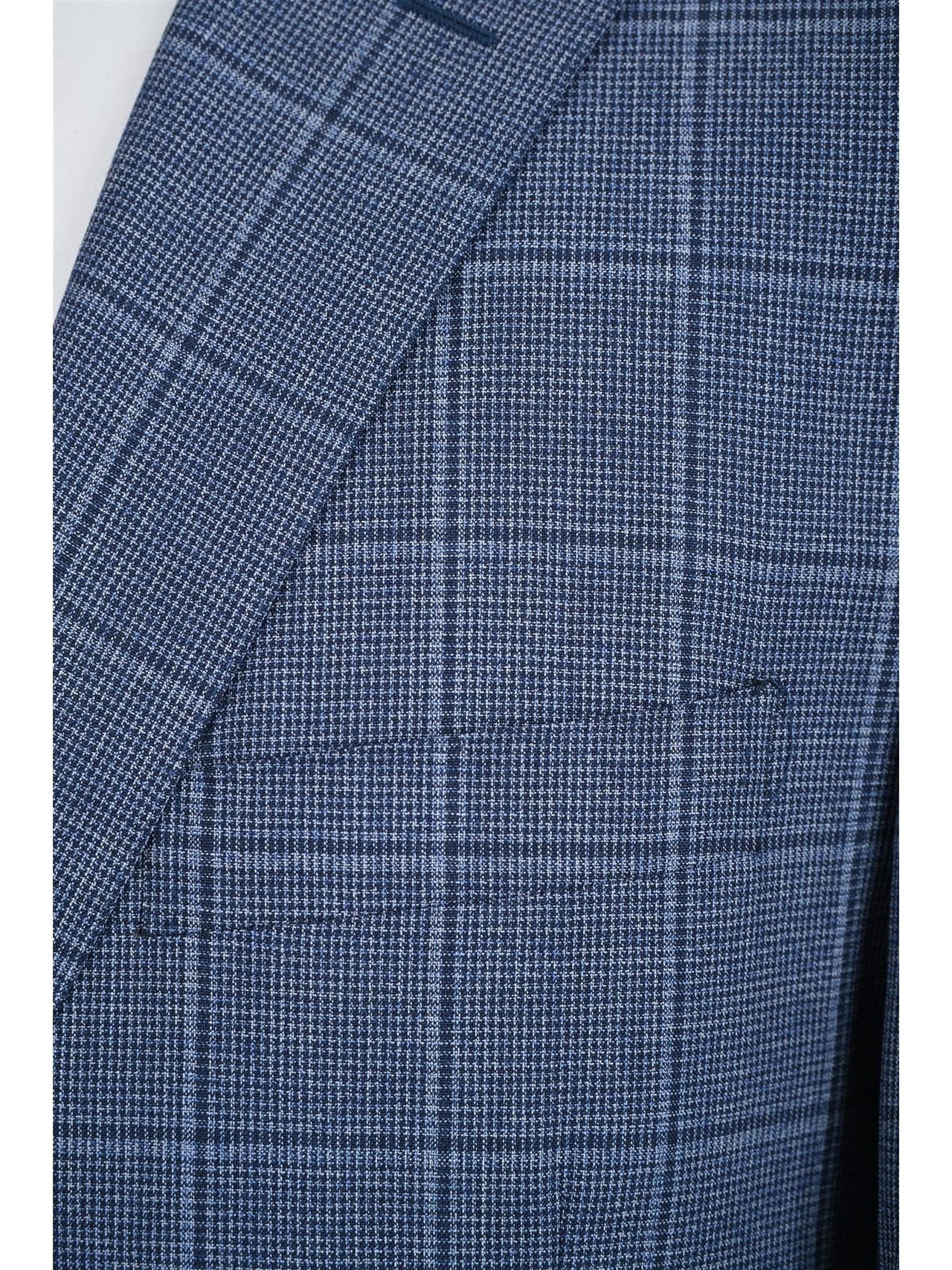 Canali 1934 Mens Blue Plaid 42S Drop 7 Modern Fit 100% Wool 2 Piece Suit