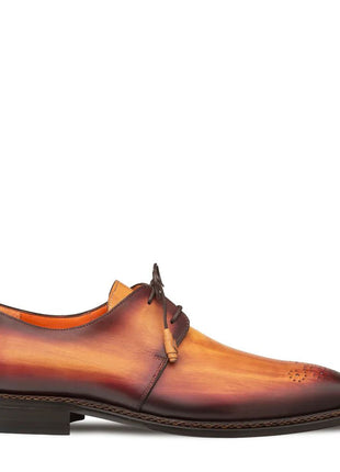 Mezlan Mens Tan Rust Lace-Up Oxford Leather Dress Shoes