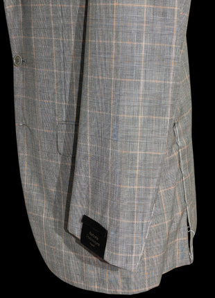 Sartoria Partenopea Men's Gray Glen Plaid 100% Wool Suit 40R
