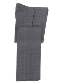 Thumbnail for Hugo Boss Mens 42L Gray Windowpane 100% Wool Slim Fit 2 Piece Suit