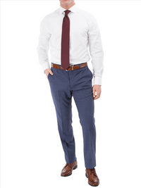 Thumbnail for John Varvatos Half-Canvassed  Blue Two Button Wool Blend Suit