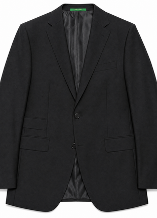 Salvatore EXTE Solid Black Notch Lapel Modern Fit 3-Piece High-Twist Suit