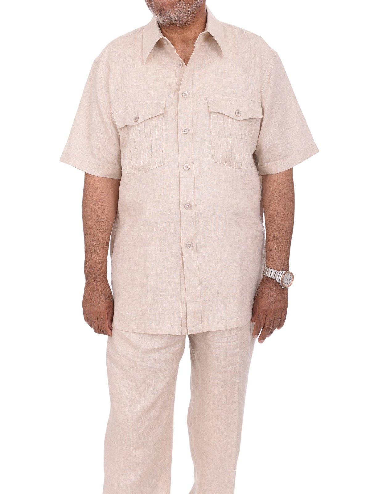 Mens short sleeve linen on sale suits