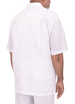 Apollo King TWO PIECE SUITS Apollo King Mens Classic Fit Solid White Linen Walking Suit