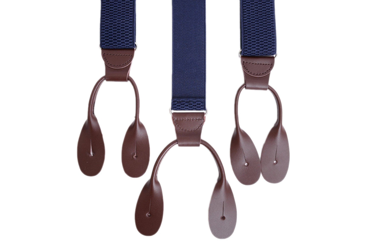 Ariston Suspenders Mens Button Brown Leather Braces Adjustable Y Back Suspenders Xlong Available