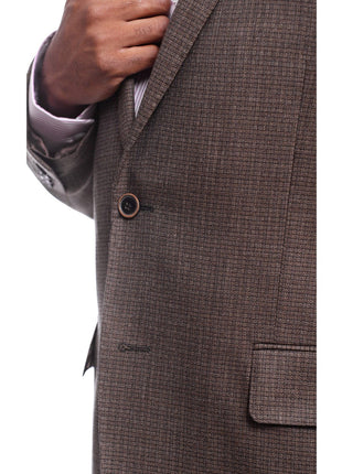 Arthur Black BLAZERS Arthur Black Classic Fit Brown Mini Check Two Button Wool Blazer Sportcoat