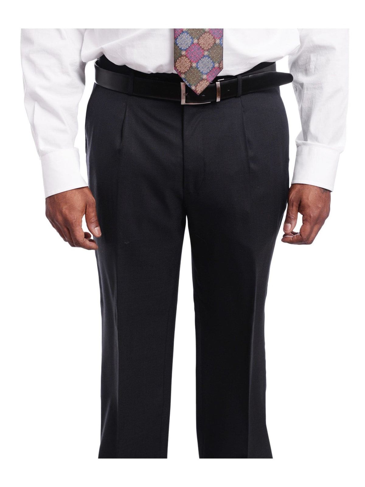 Arthur Black SUITS Men&#39;s Arthur Black Classic Fit Navy Blue Two Button Pleated Front Wool Suit