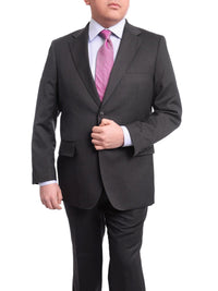Thumbnail for Arthur Black TWO PIECE SUITS Men's Arthur Black Executive Portly Fit Solid Gray Textured Two Button Wool Suit