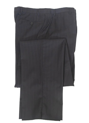 Armani Collezioni Men's 42L Black Pinstripe 100% Wool Slim Fit 2 Piece Suit