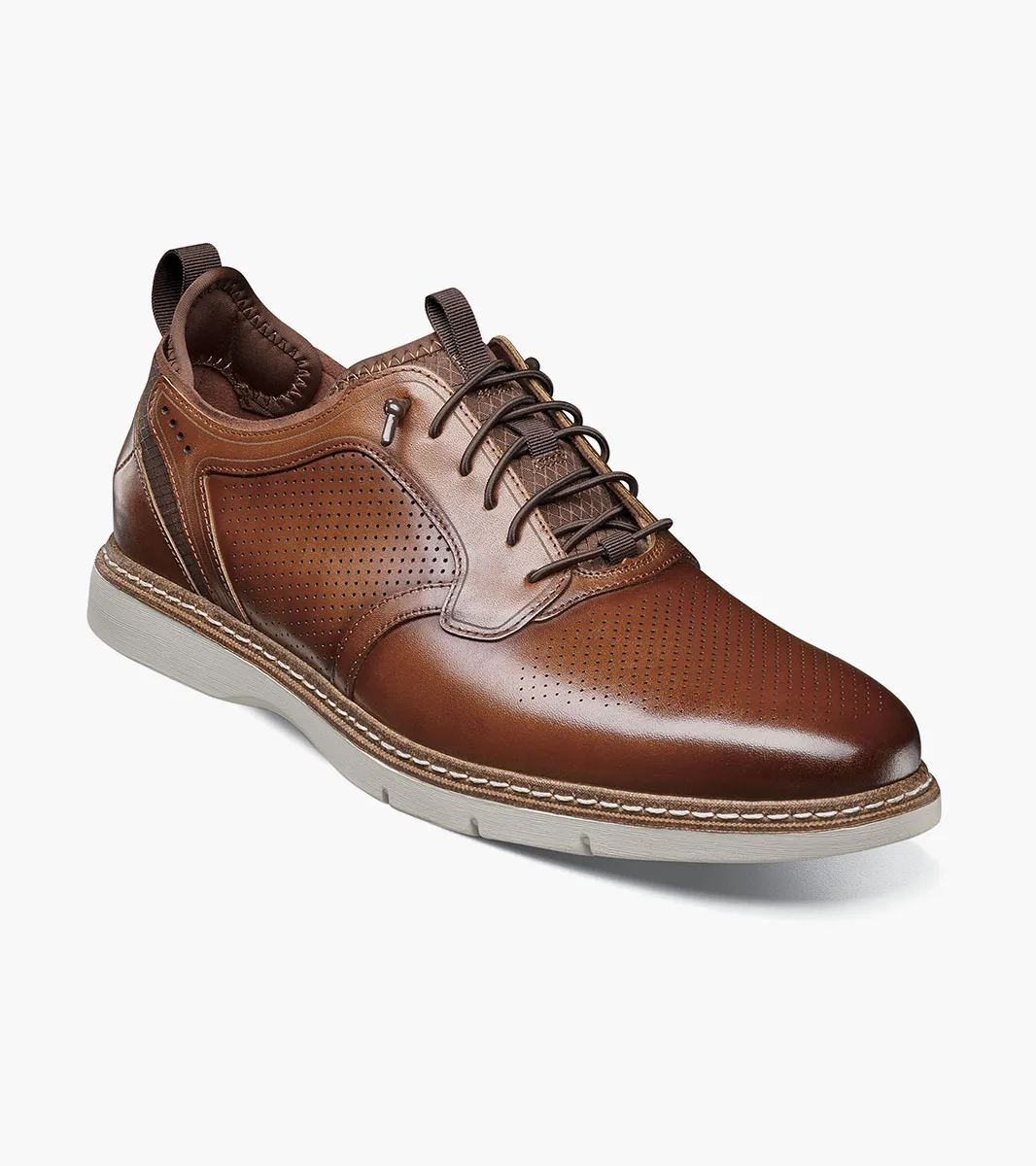 Stacy Adams Sync Mens Cognac Elastic Lace-up Casual Shoes The Suit Depot Stacy Adams Sync Mens Cognac Elastic Lace-up Casual Shoes The Suit Depot