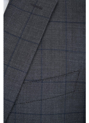 Canali 1934 Mens Gray Check 42L Drop 8 Slim Fit 100% Wool 2 Piece Suit