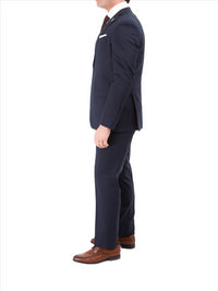 Thumbnail for John Varvatos Half-Canvassed Navy Two Button Wool Blend Suit