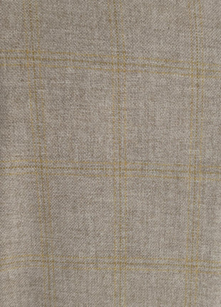 Sartoria Partenopea Beige Windowpane 3-Roll-2.5 Wool-Cashmere Sportcoat 46R