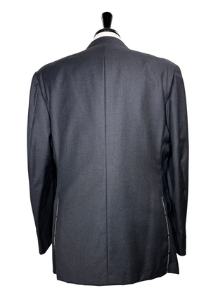 Sartoria Partenopea Mens Charcoal Weave Half-Canvassed Notch Lapel Classic Fit 3-button Wool Suit - 42R