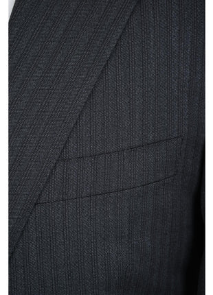 Canali 1934 Mens 42L Drop 7 Modern Fit Gray Striped 100% Wool 2 Piece Suit