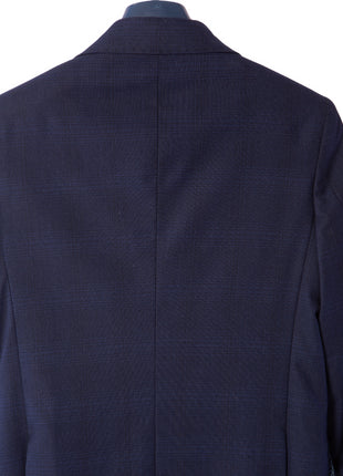 T.O Boys Blue Check Slim Fit 2 Piece Suit