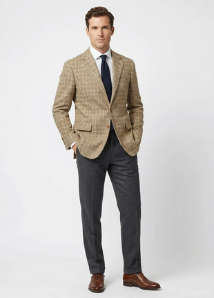 Sartoria Partenopea Men's Multicolor Check Wool Blend 3-Roll-2.5 Sportcoat 42R