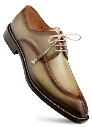 Mezlan Belmonte Olive Lace Up Calf Derby Dress Shoes