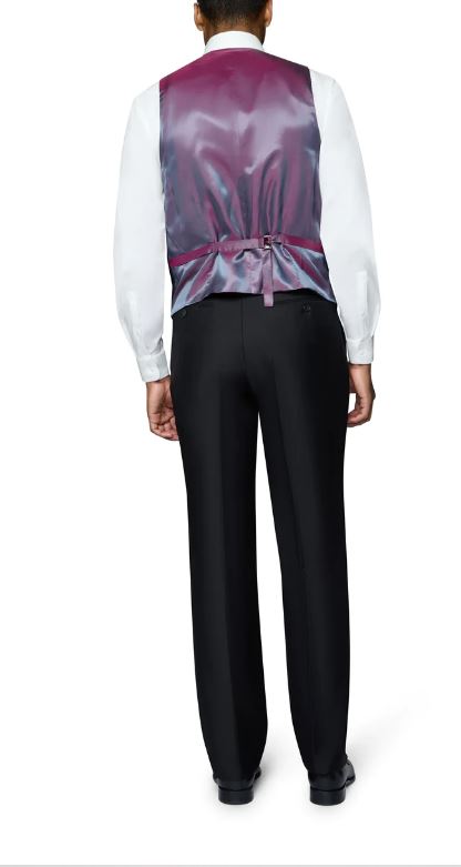 Beragamo Elegant Men&#39;s Solid Black 100% Wool Classic Fit Suit