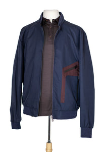 Thumbnail for Romaster Mens Navy Blue Zip-up Bomber Jacket Raincoat