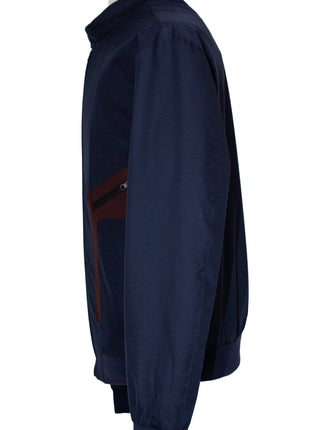 Romaster Mens Navy Blue Zip-up Bomber Jacket Raincoat