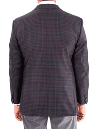 Thumbnail for Blujacket BLAZERS 40R Blujacket Mens Gray & Purple Plaid Reda Wool Regular Fit Blazer Sportcoat