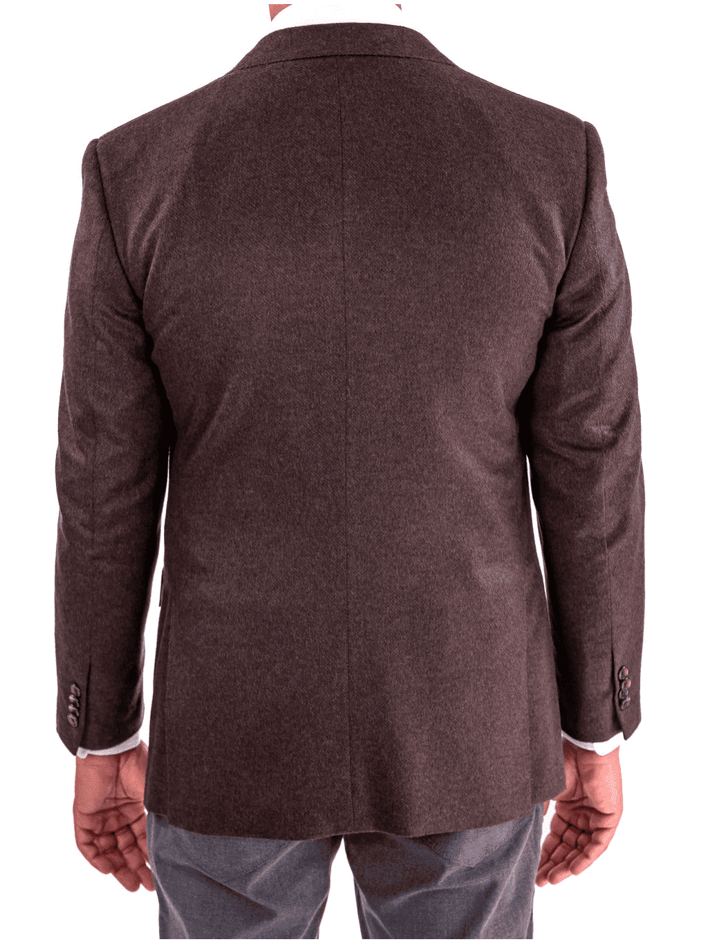 Blujacket BLAZERS Blujacket Mens Brown Regular Fit Silk Cashmere 2 Button Blazer Sportcoat