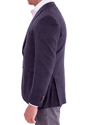 Blujacket BLAZERS Blujacket Mens Navy Blue Regular Fit 1/4 Lined Drago Wool Cashmere Blazer Sportcoat