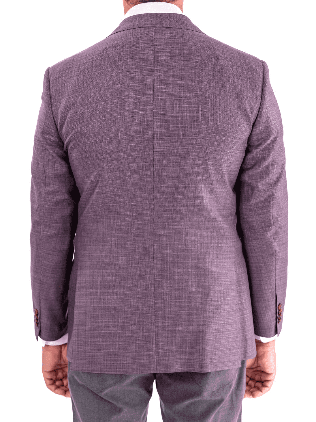 Blujacket BLAZERS Blujacket Mens Purple Reda Wool Trim Fit 2 Button Blazer Sportcoat