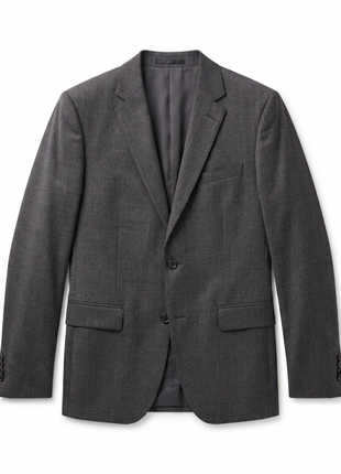 Hugo Boss Heather Dark Grey Modern Fit Notch Lapel Wool Stretch 2-Button Suit 38R