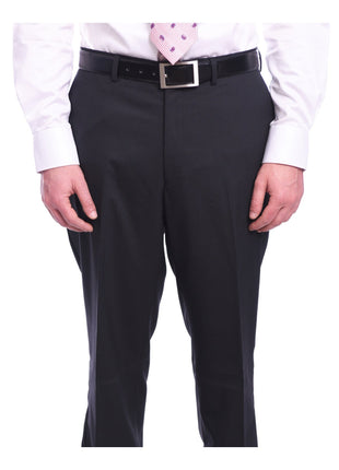 Bruno Piattelli Bruno Piattelli Classic Fit Black Pinstripe Two Button Wool Suit