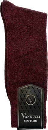 Vannucci Courture Solid Colored Dress Socks