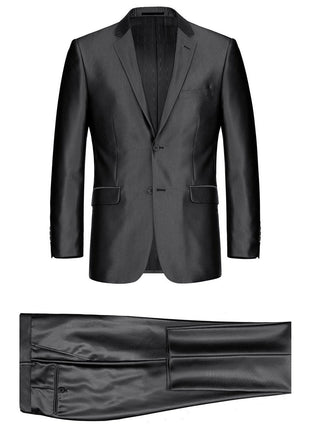 Men's Sharkskin Italian Styled Two Piece Suit