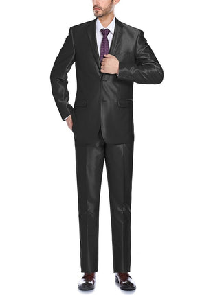 Men's Sharkskin Italian Styled Two Piece Suit
