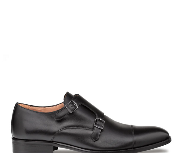 Antonio Maurizi Mens Black Leather Double Monk Strap Cap Toe Dress Shoes Size 44 Antonio maurizi men leather - Gem main image 4