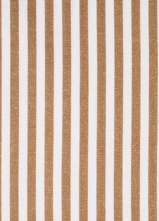 Steven Land Mens Brown Striped 100% Cotton French Cuff Dress Shirt
