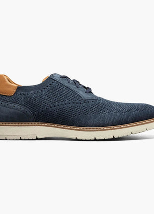 Florsheim Mens Vibe Navy Knit Lace Up Oxford Dress Shoes