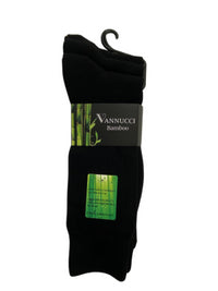 Thumbnail for Vannucci Mens 3 Pack Black Dress Socks