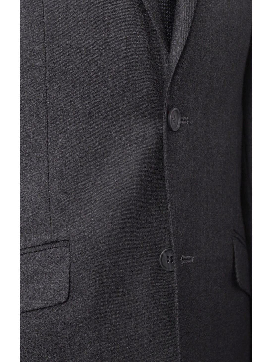 Raphael Slim Fit Solid Medium Gray Two Button Suit