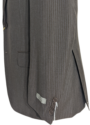 Canali Men's Brown Pinstripe 100% Wool Suit 38R