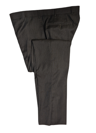 Canali Men's Brown Pinstripe 100% Wool Suit 38R