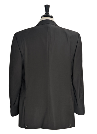 Canali Men's Black & Brown Striped 100% Wool 2-Button Suit 46R
