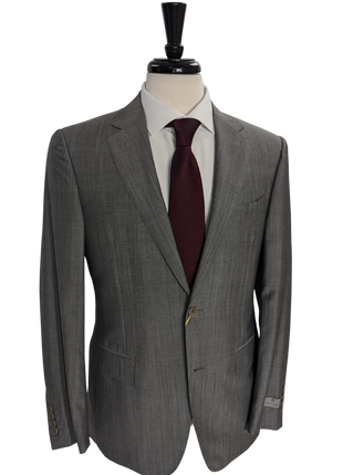Canali Men's Gray Wool & Mohair Suit 38R